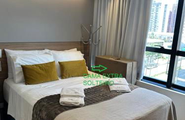 Studio perto Shopping Estação com Piscina interna aquecida, Academia e Terraço Lindo pôr do Sol - Foto 3