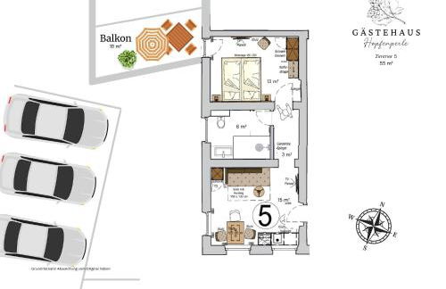 Apartment mit Balkon "Hopfenblicke" - Foto 14