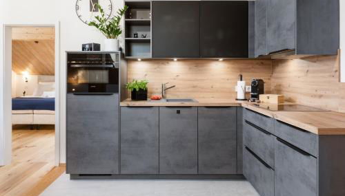 FENJOY Ferienapartments Bernau am Chiemsee - Foto 5, stove, dishwasher