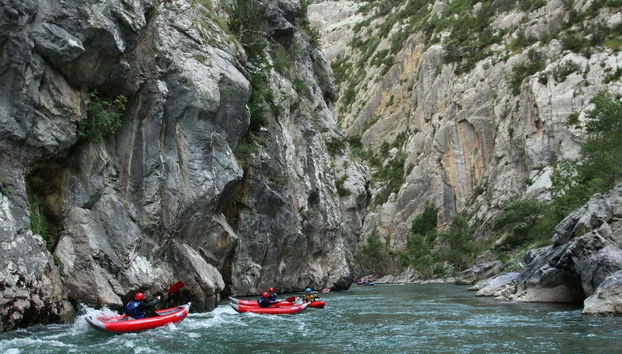 Having a great time during the kayak tour