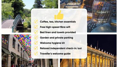 Maison moderne et spacieuse avec jardin à Pessac - Foto 5, Garden, Garden view, towels, stove, dishwasher, Shower, storage, heating, toaster