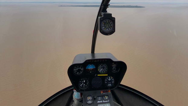 Sorvolando l'isola di Martín García