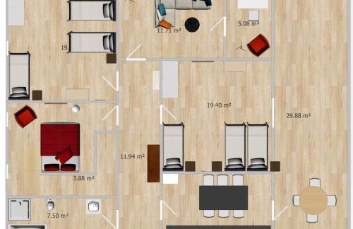 DD Homes - Haus im Grünen - 7 Betten,3 SZ,Terrasse,110 qm - Foto 35