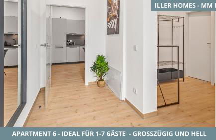 Iller Homes Memmingen - Moderne Fewos mit Terrasse für bis zu 7 Pers mit Parkplätzen - Foto 52