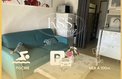 Studio 24m2 - parking - clim - piscine - mer à 100m - Foto 1