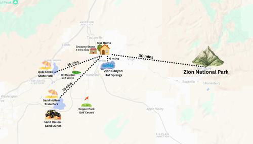 Near Zion Remodeled 2BR Sleeps 6 Game Garage - Foto 5