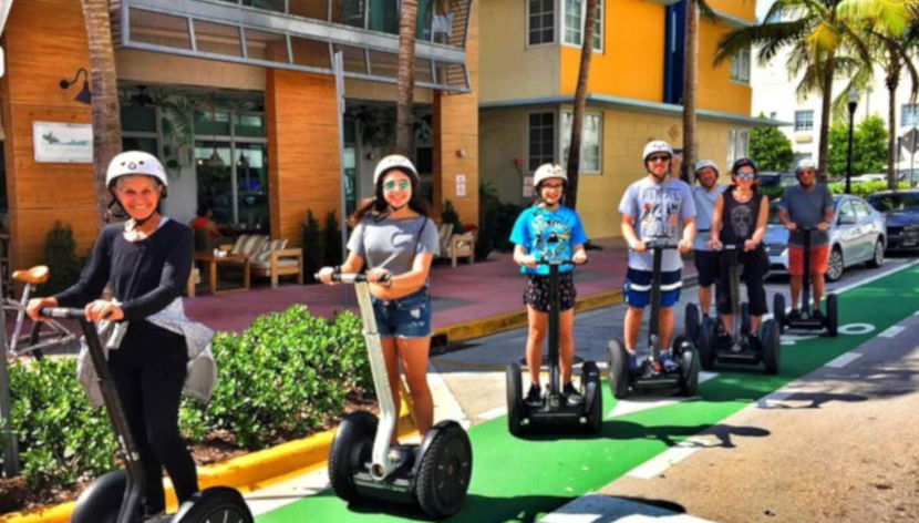 Disfrutando de la ruta en segway
