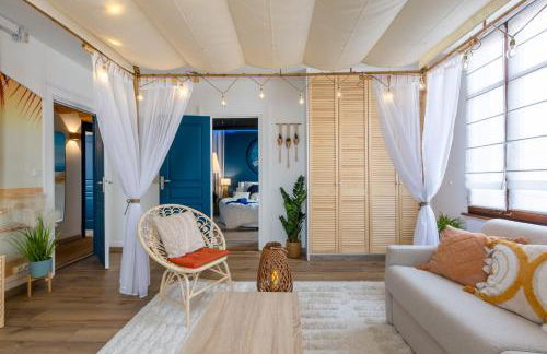 CathyVoyages - Ciel étoilé - Bord de Mer - Parking gratuit - Vidéoprojecteur - Lit rond - La Paillote Strasbourgeoise - Photo 25