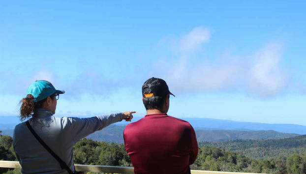 Apreciando el bonito paisaje