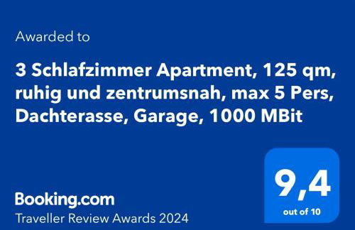 4 Zimmer Apartment, 125 qm, ruhig und zentrumsnah, max 5 Pers, Dachterasse, Garage, 1000 MBit - Foto 44