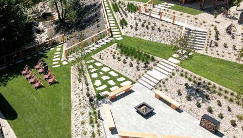 Stylowe Beskidy - luksusowe domki z saunami i jacuzzi - Foto 4, Garden, shuttle, sunbed, Garden view