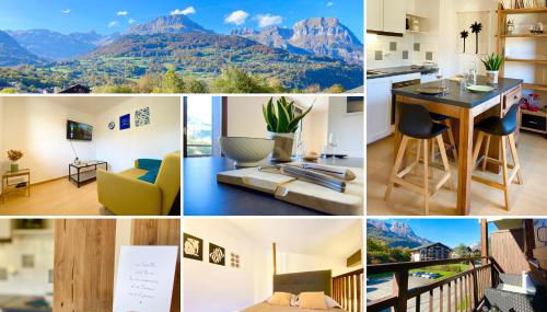 Le coin cosy des 4 têtes - balcon - vue montagnes - proche centre & gare - Foto 2