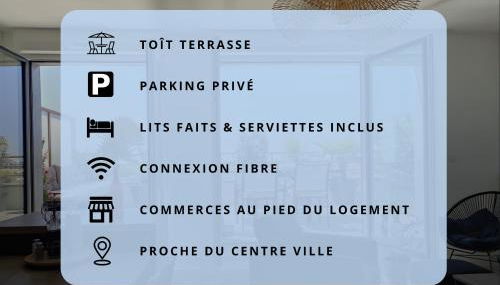 Appartement cosy 2 ch avec toit terrasse & parking - Lumineux et calme - Foto 3