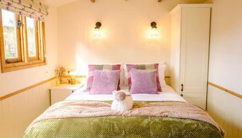 Lintmill Lodges - Thistle Shepherds Hut - Foto 2, towels, wardrobe