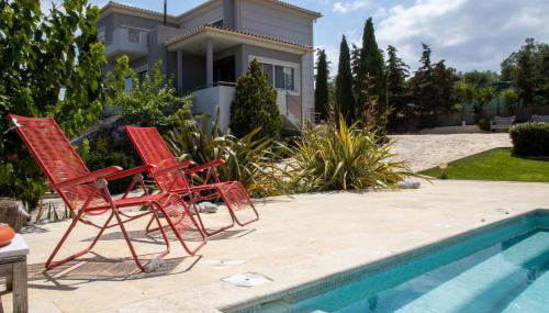 Villa Abelos - Foto 5, sunbed, Garden view