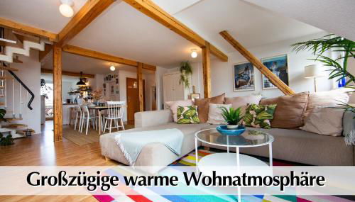 Helle 80m2 Maisonette FEWO mit tollem Balkon ins Grüne, Kingsize Bett, Smart-TV - Nur ein kurzer Spaziergang in die Altstadt und zum Domplatz - Kostenlose Parkplätze in den umliegenden Straßen - Ausgewählte Empfehlungen für Erfurt inklusive - Foto 4