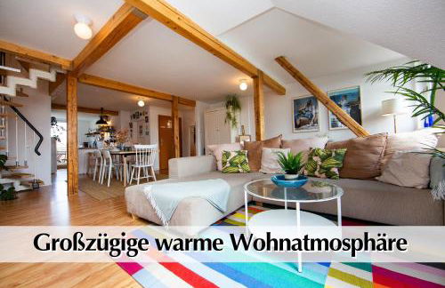 Helle 80m2 Maisonette FEWO mit tollem Balkon ins Grüne, Kingsize Bett, Smart-TV - Nur ein kurzer Spaziergang in die Altstadt und zum Domplatz - Kostenlose Parkplätze in den umliegenden Straßen - Ausgewählte Empfehlungen für Erfurt inklusive - Foto 4
