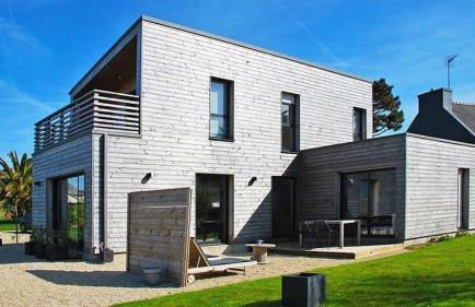 Villa en bois VUE MER avec jardin clos, WIFI, à 500m plage à l'Ile Grande en PLEUMEUR-BODOU REF-269 - Photo 1