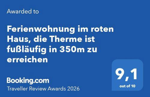 Ferienwohnung im roten Haus, die Therme ist fußläufig in 350m zu erreichen - Foto 39