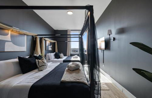 2BR 2BA, King bd, Gym, Free Parking, 8min to Train - Foto 27