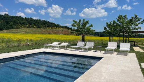 Tenuta Morcella tra Todi e Perugia con piscina in esclusiva - Foto 1, Garden, sunbed, Garden view