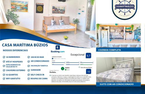 Casa Marítima Búzios- 200mt da Praia Piso Superior - Foto 3