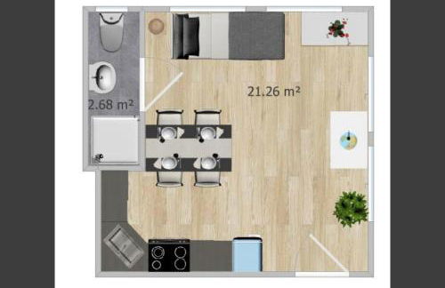 Einzimmer Apartment für Handwerker und Monteure - Foto 10