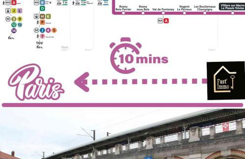 PARIS CITY-Le Raincy - Facing station - 4 to 8 Pers - Foto 59