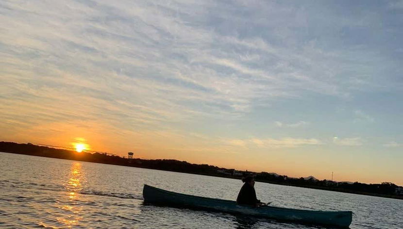 Tramonto sul fiume Tramandaí