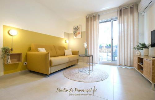 Studio rénové, 5mn plage, terrasse, clim, vélos - Foto 1