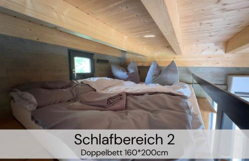 TinyHousebeiDresden mit Faßsauna spektakuläres winziges Häuschen auf Stelzen im Pferdeteich, Kaminofen, umlaufende Terrasse - Nähe Sächsische Schweiz - Von Juni - September Mindestmietzeit 1 Woche Sa-Sa - Foto 14