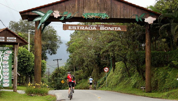 Entrance to Estrada Bonita, the rural neighbourhood in Joinville