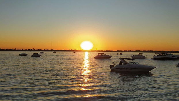 Aproveitando um pôr do sol mágico