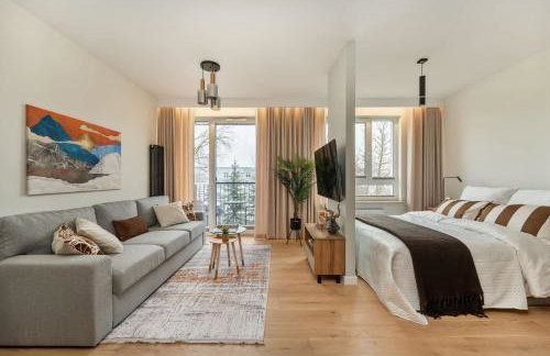 Stylish Studio in Ożarów Mazowiecki with Balcony by Noclegi Renters - Foto 10