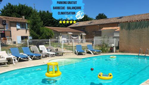 Bel Appartement T2 Climatisé avec piscine Poitiers-Futuroscope-CREPS de Poitiers - Foto 1, Garden, Garden view