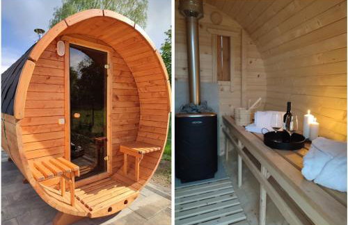 Sauna balia - Nowa Osada Domki przy plaży - całoroczne domki na Mazurach - Foto 7