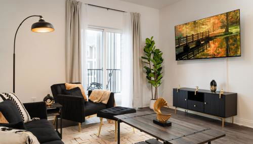 Sunrise Glow Spacious 2BR 2BA 2 King Beds Gym WFH - Foto 3