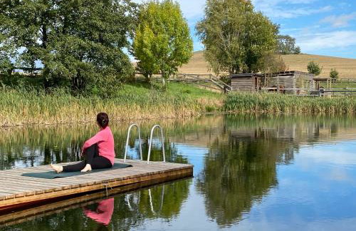 TinyHousebeiDresden in absoluter Alleinlage direkt am Naturteich große Terrasse Grill und Kaminofen Juni - September Mindestmietzeit 1 Woche Sa- Sa - Foto 14