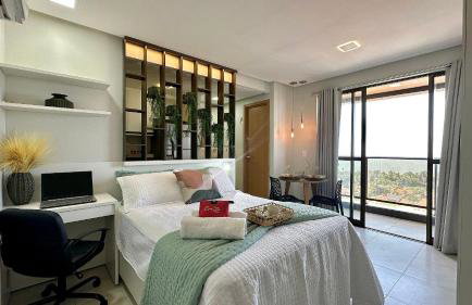 (1406) Studio Elegante com Vista Mar - Foto 9