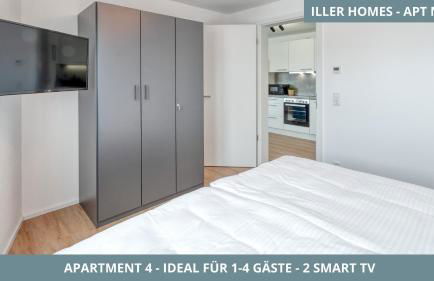 Iller Homes - 5 x Moderne Fewos je 1bis2 oder 1bis4 Pers mit Küche u Balkon - Parkplätze vorhanden - Foto 44