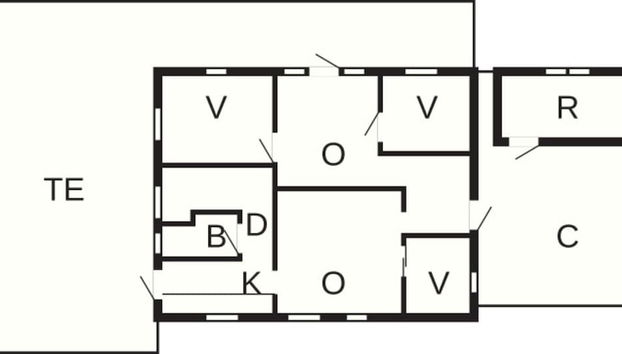 6 Person Holiday Home in Karrebaeksminde - Foto 5, Plano