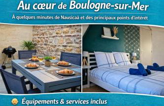 Proche Nausicaa, gare & remparts, spacieuse maison 3 chambres, cour privée, parking gratuit & adaptée aux vélos - Foto 1