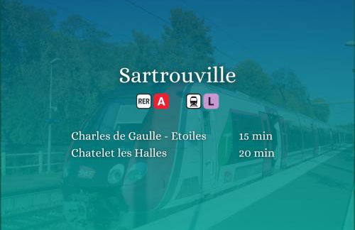 Le petit Sartrouville à 20 min de Paris en RER A - Foto 4