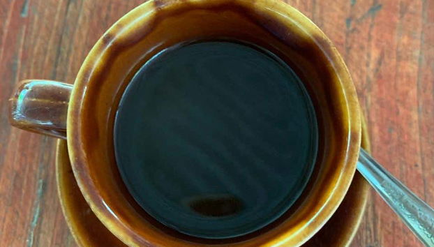 Tasting a delicious coffee