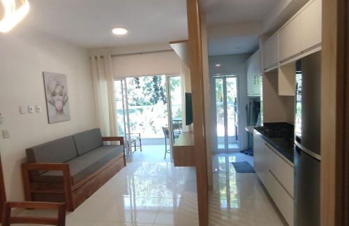 Apartamento novo a 350 m da praia das Toninhas em Ubatuba - 2 dormitórios sendo 1 suite, piscina, varanda gourmet com churrasqueira, ar condicionado, cozinha completa, garagem privativa - Foto 44