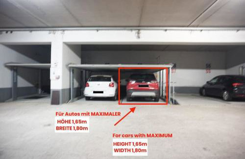 Modernes City Apartment in Top Lage, Balkon, kostenloser Parkplatz max 1,65m Höhe und 1,8m Breite - Foto 7