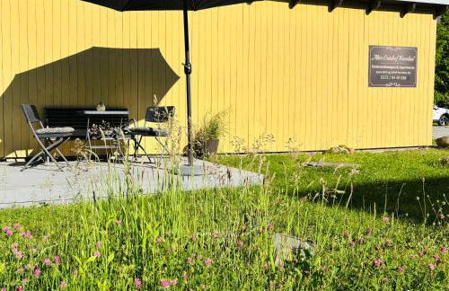 Alter Gutshof Kromlau Direkt am Schloss und Rhododendronpark, Terasse und Parkplatz - Foto 7