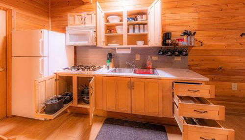 Cabin #1 Buffalo Herd -Pet Friendly - Sleeps 6 - Playground & Game Room - Foto 5, stove, minibar