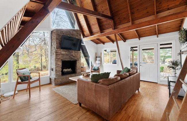 Lake View Hot Tub Modern A-frame - Foto 43