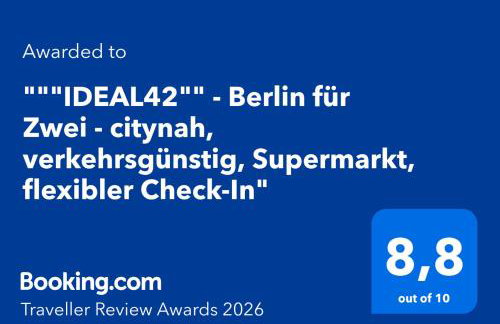 "IDEAL42" - Berlin für Zwei - citynah, verkehrsgünstig, Supermarkt, flexibler Check-In - Foto 42